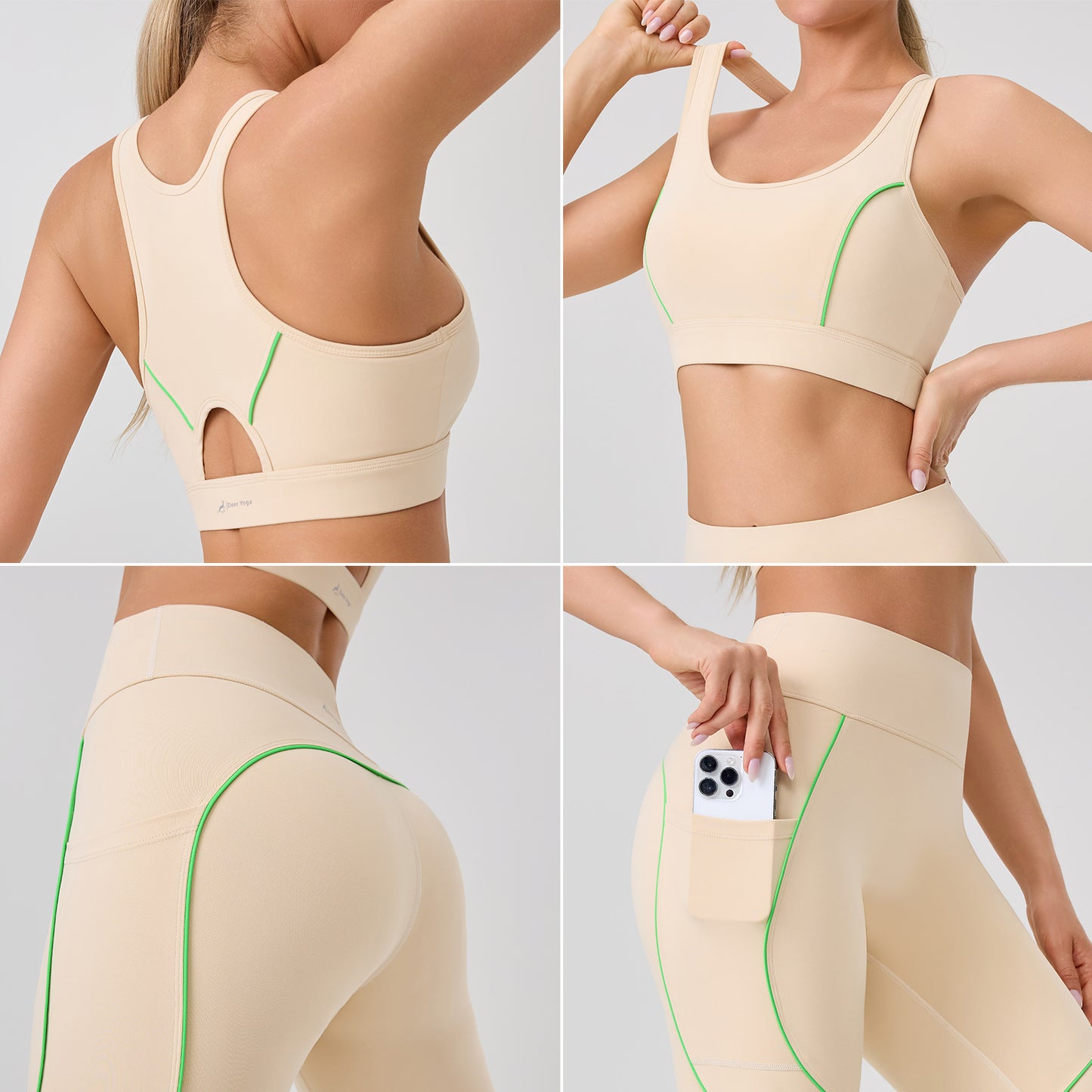 Deer Yoga Women's Sleeveless Sportswear Set