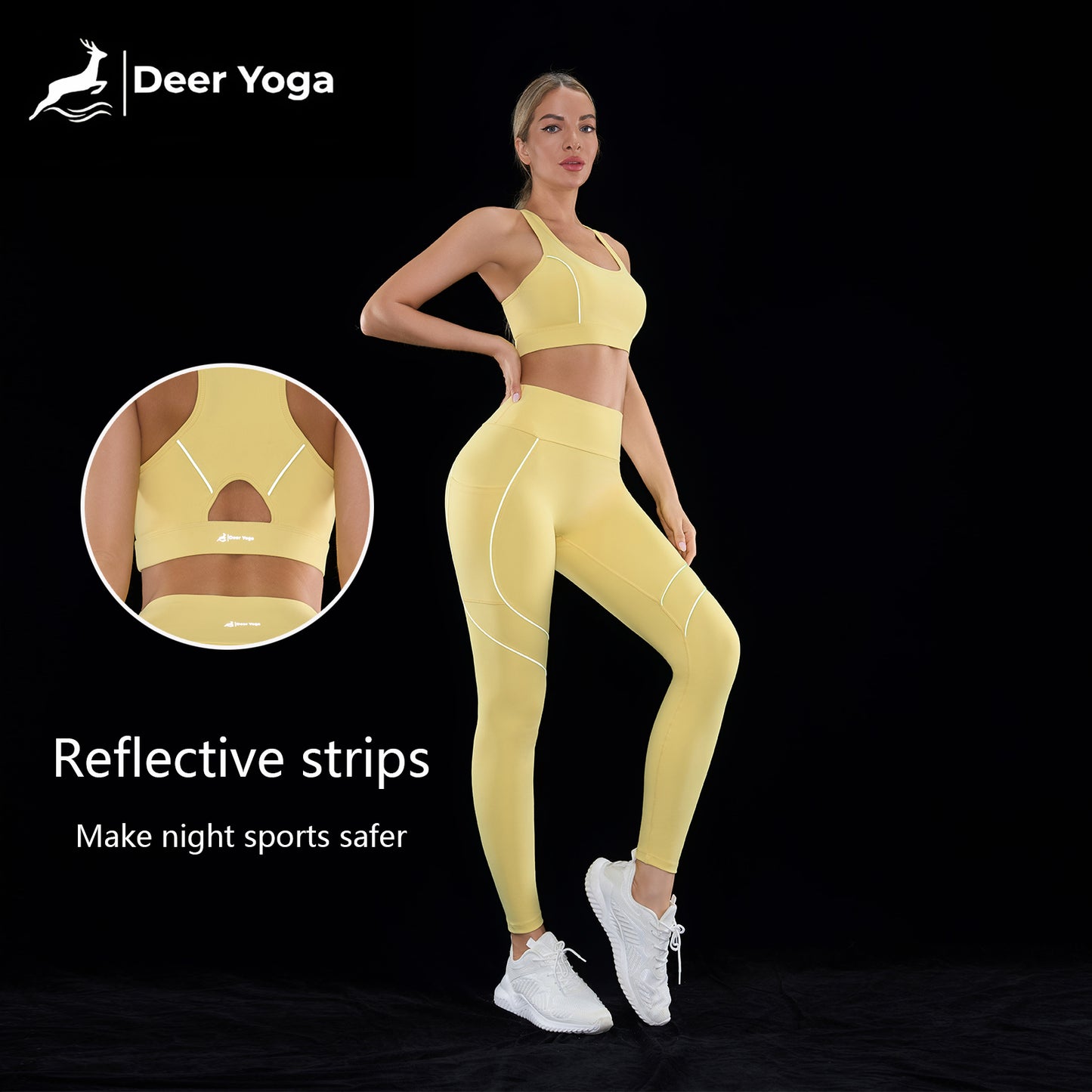 Deer Yoga Women's Sleeveless Sportswear Set