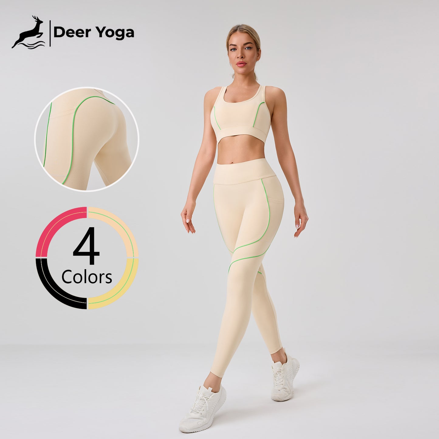 Deer Yoga Women's Sleeveless Sportswear Set