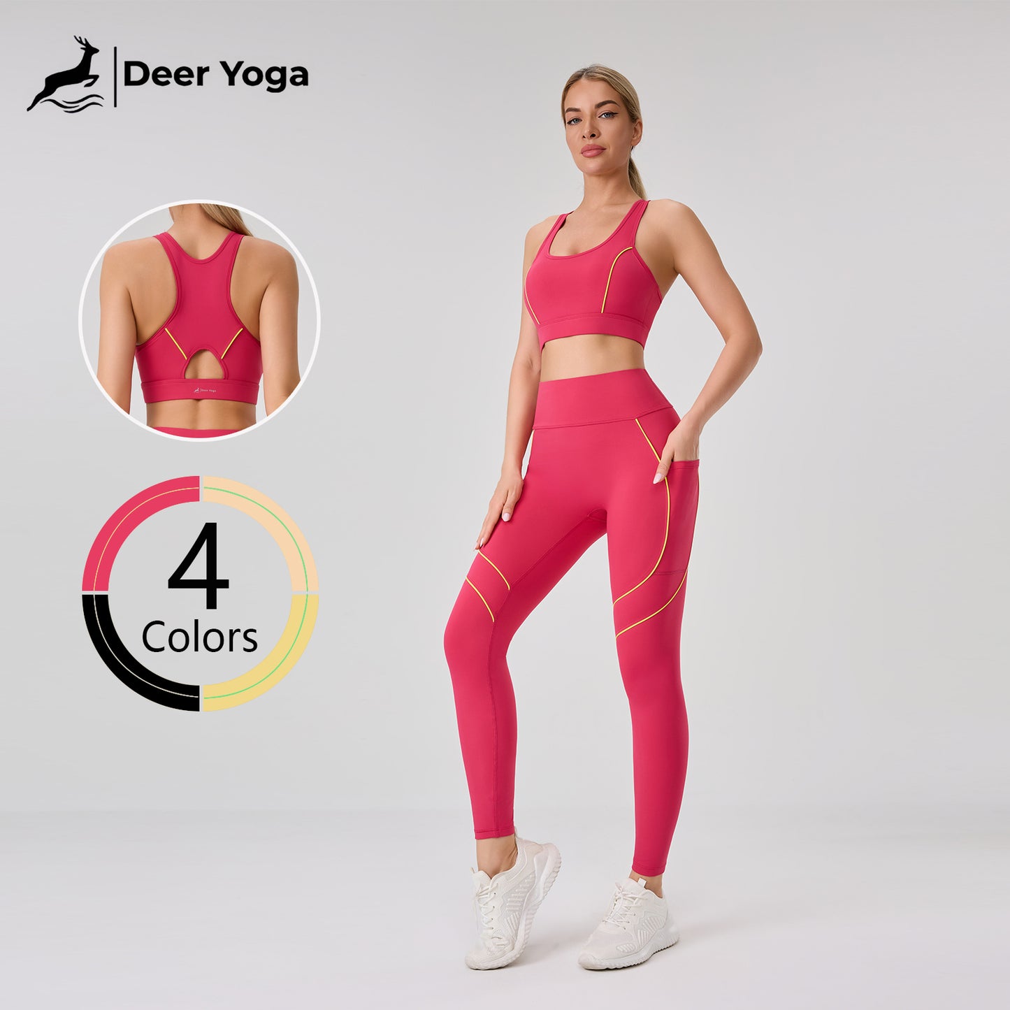 Deer Yoga Women's Sleeveless Sportswear Set