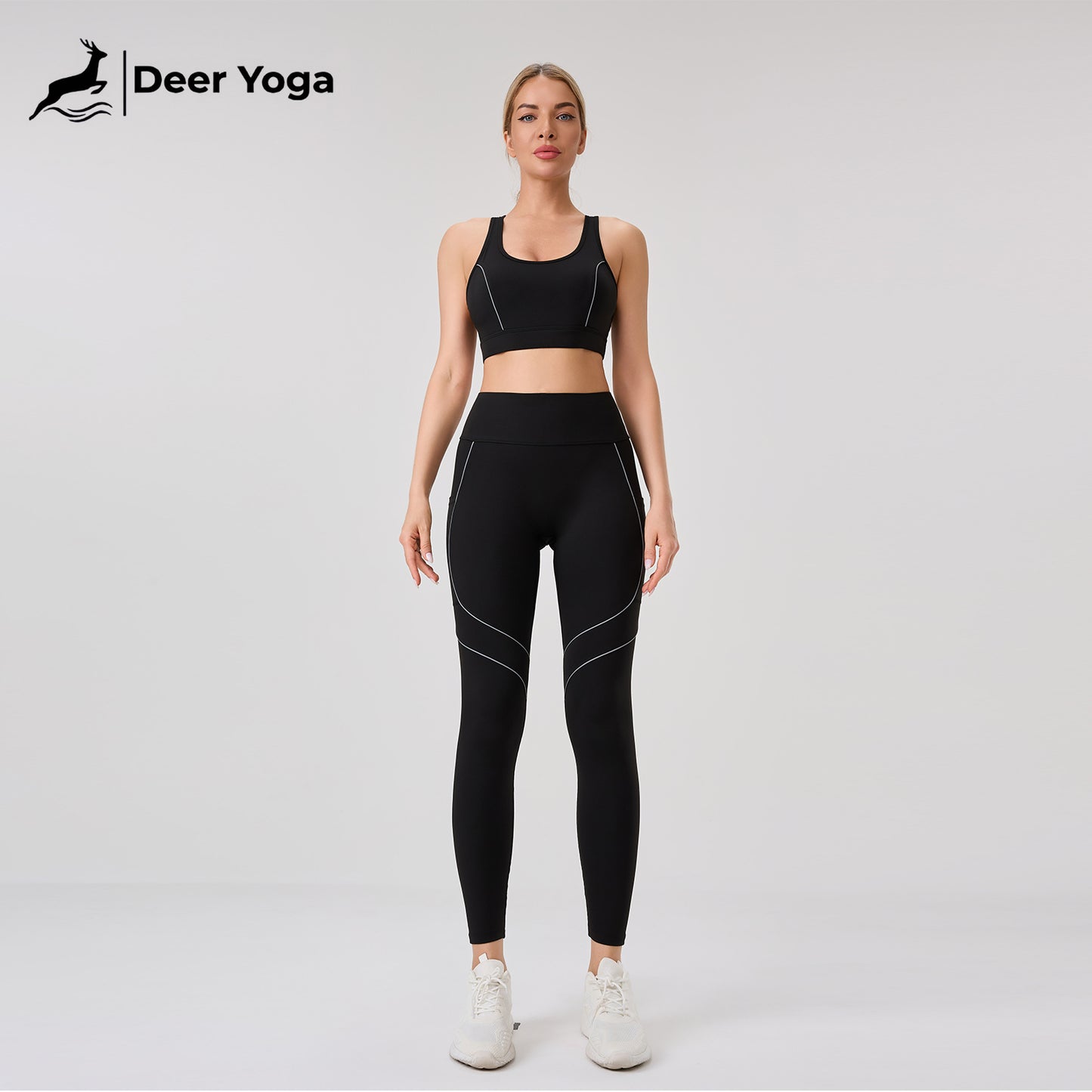 Deer Yoga Women's Sleeveless Sportswear Set