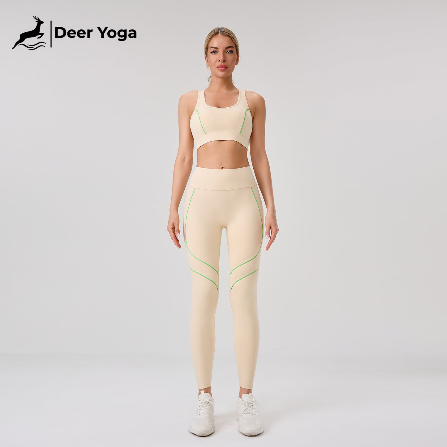 Deer Yoga Women's Sleeveless Sportswear Set
