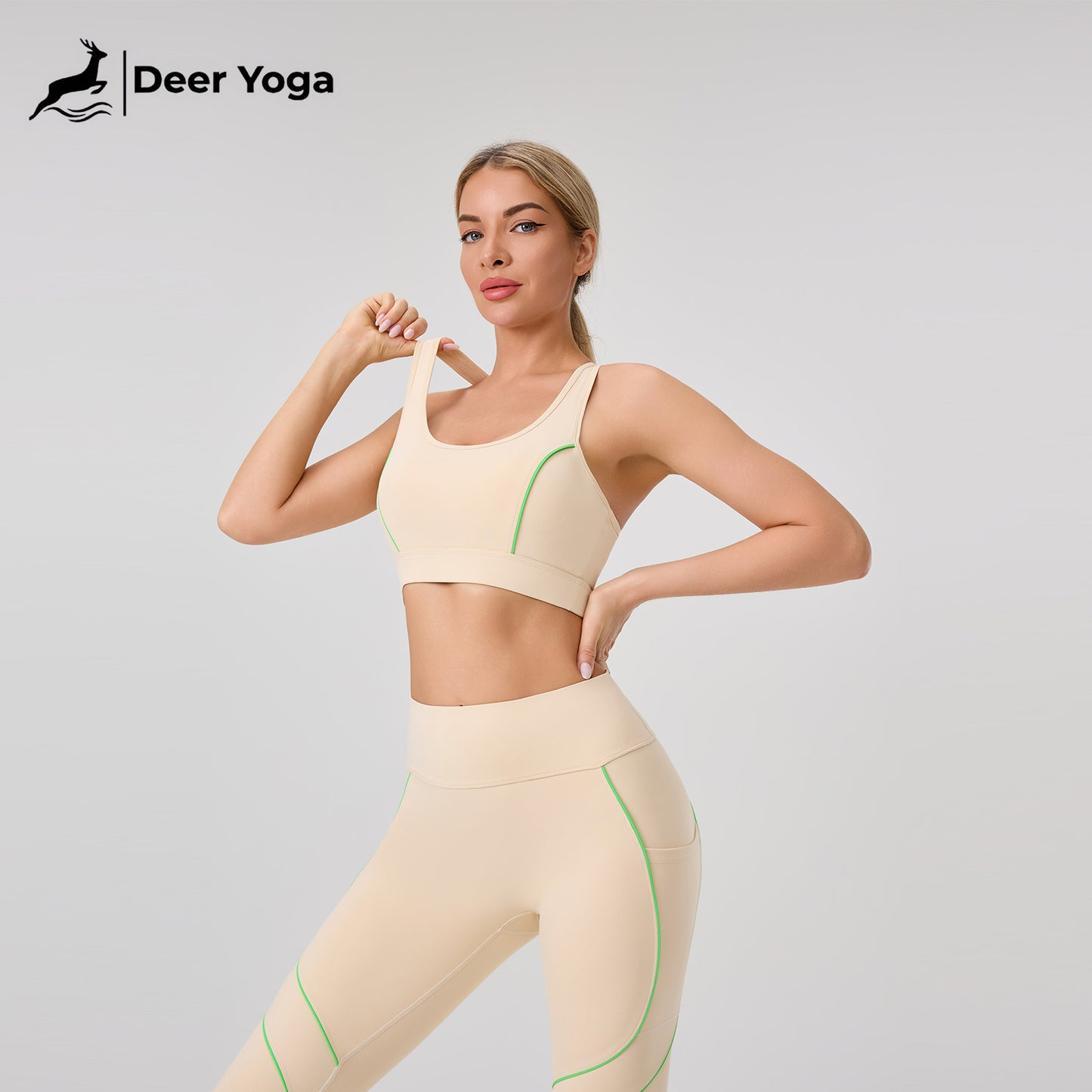 Deer Yoga Women's Sleeveless Sportswear Set