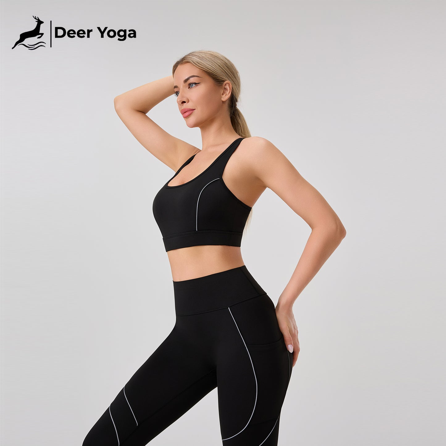 Deer Yoga Women's Sleeveless Sportswear Set