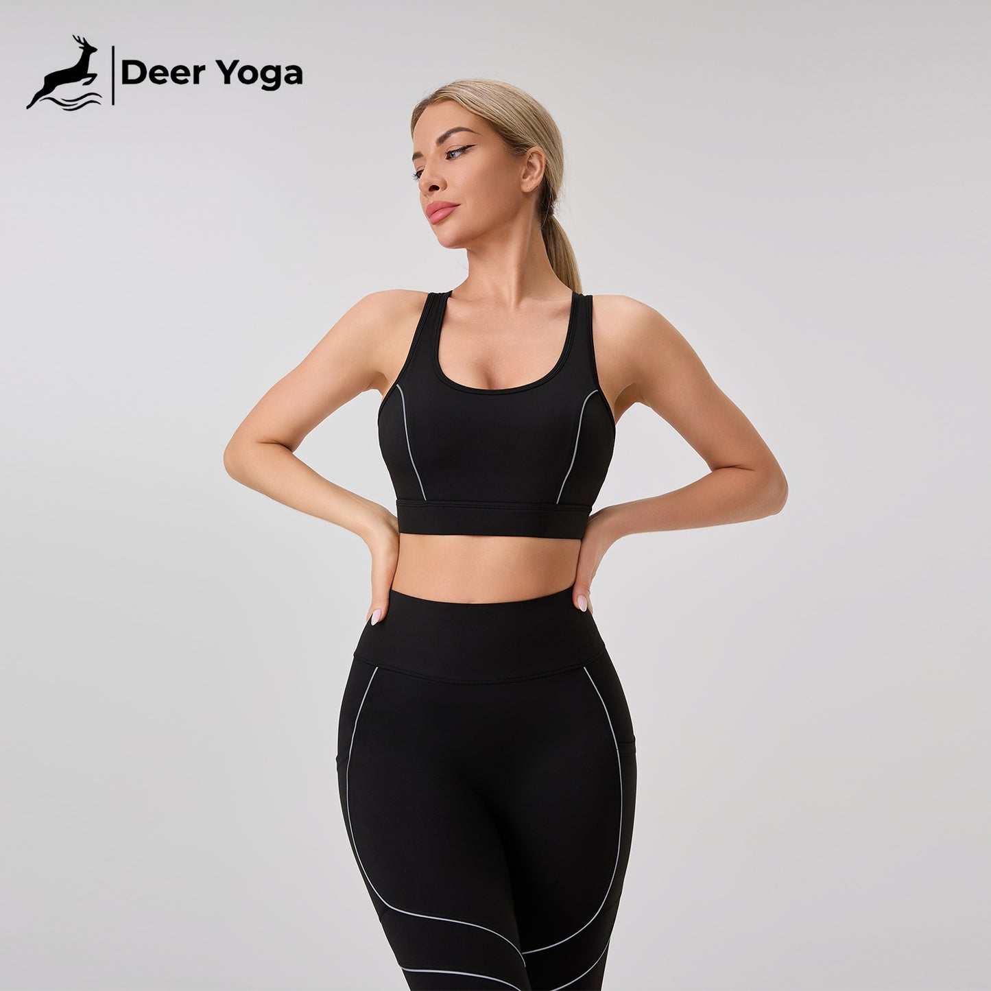 Deer Yoga Women's Sleeveless Sportswear Set