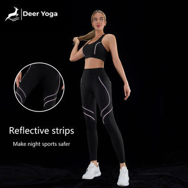 Deer Yoga Women's Sleeveless Sportswear Set