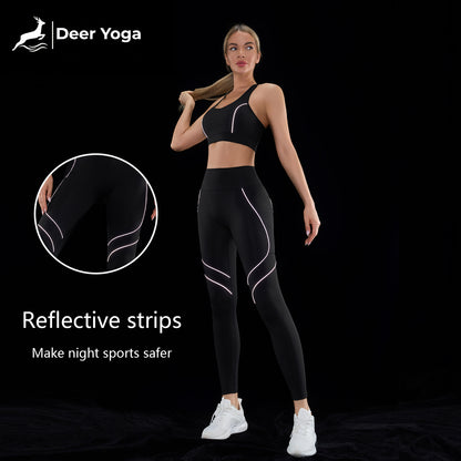 Deer Yoga Women's Sleeveless Sportswear Set