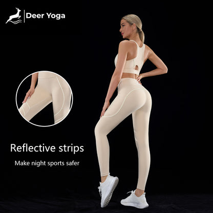 Deer Yoga Women's Sleeveless Sportswear Set