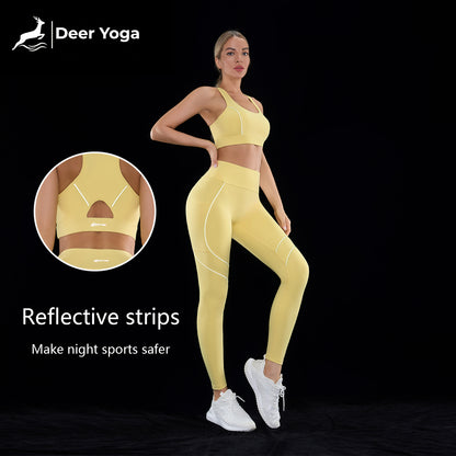 Deer Yoga Women's Sleeveless Sportswear Set